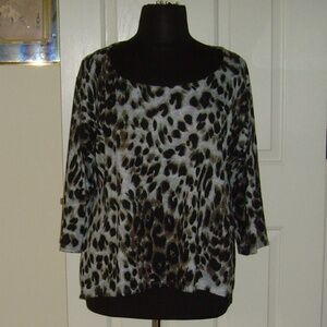 FORGOTTEN GRACE Animal Print Tunic 2X